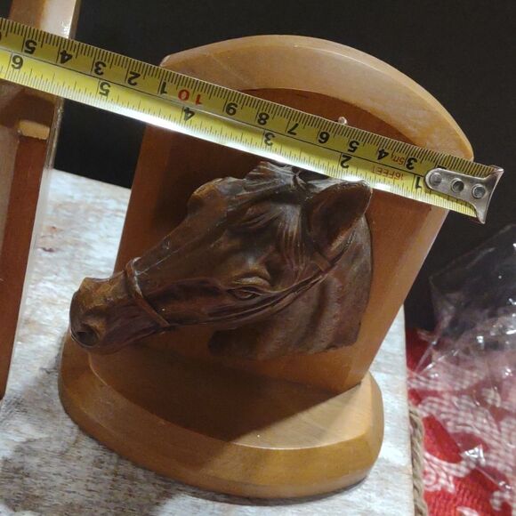 👍   MCM Wood Horse Book Ends  C2 - Picture 5 of 6